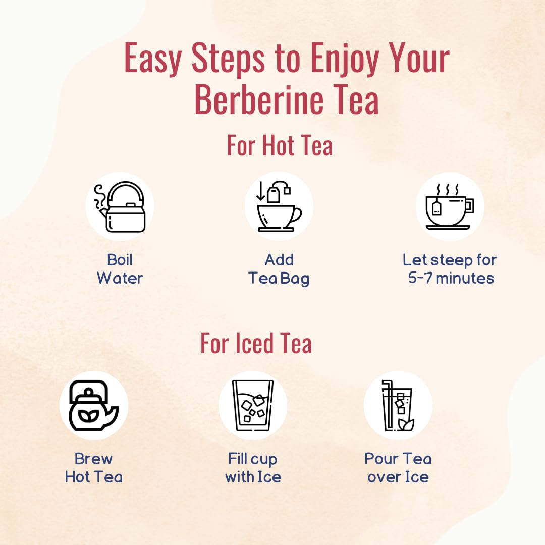 Human Body Clinic Organic Berberine Tea steeping aroma invites calm during a break
