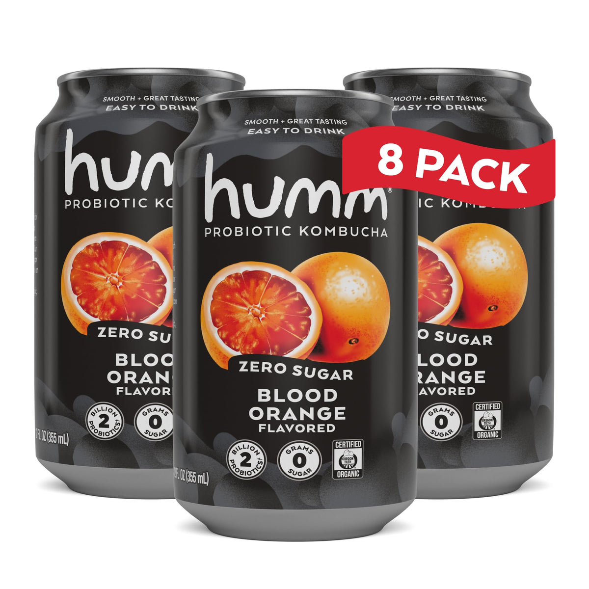 Humm Blood Orange zero sugar can—refreshing, low-calorie pick-me-up