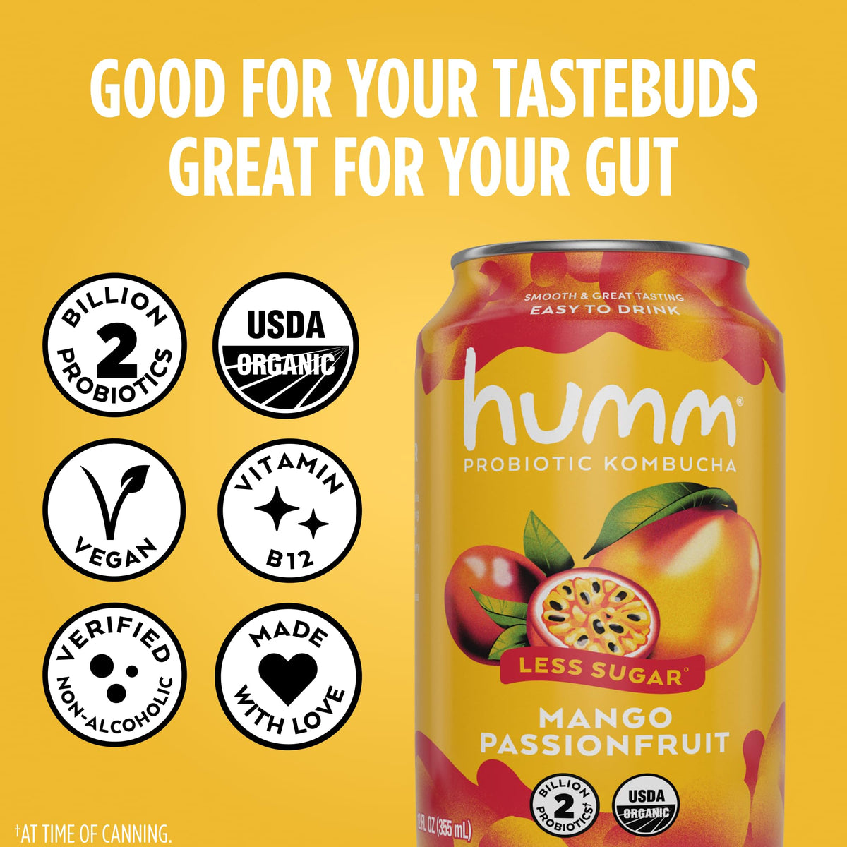 Humm Mango Passionfruit pack-12 demonstrates convenient multi-pack for on-the-go consumption