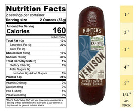 Hunters Reserve 4-oz sausages with 12–14 g protein per serving
