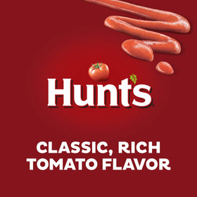 Hunt's 20-oz squeeze bottle in a 12-pack on kitchen counter