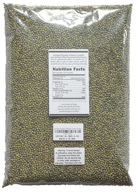 Close-up of Hunza French Lentils reveals earthy texture ideal for hearty soups