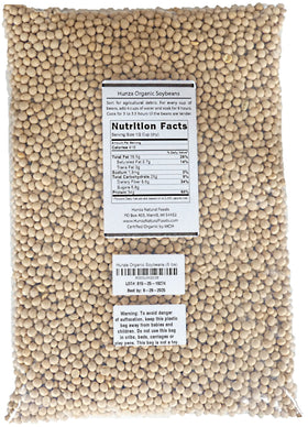 Hunza Organic Soybeans, protein-rich seeds ready for plant-based meals.