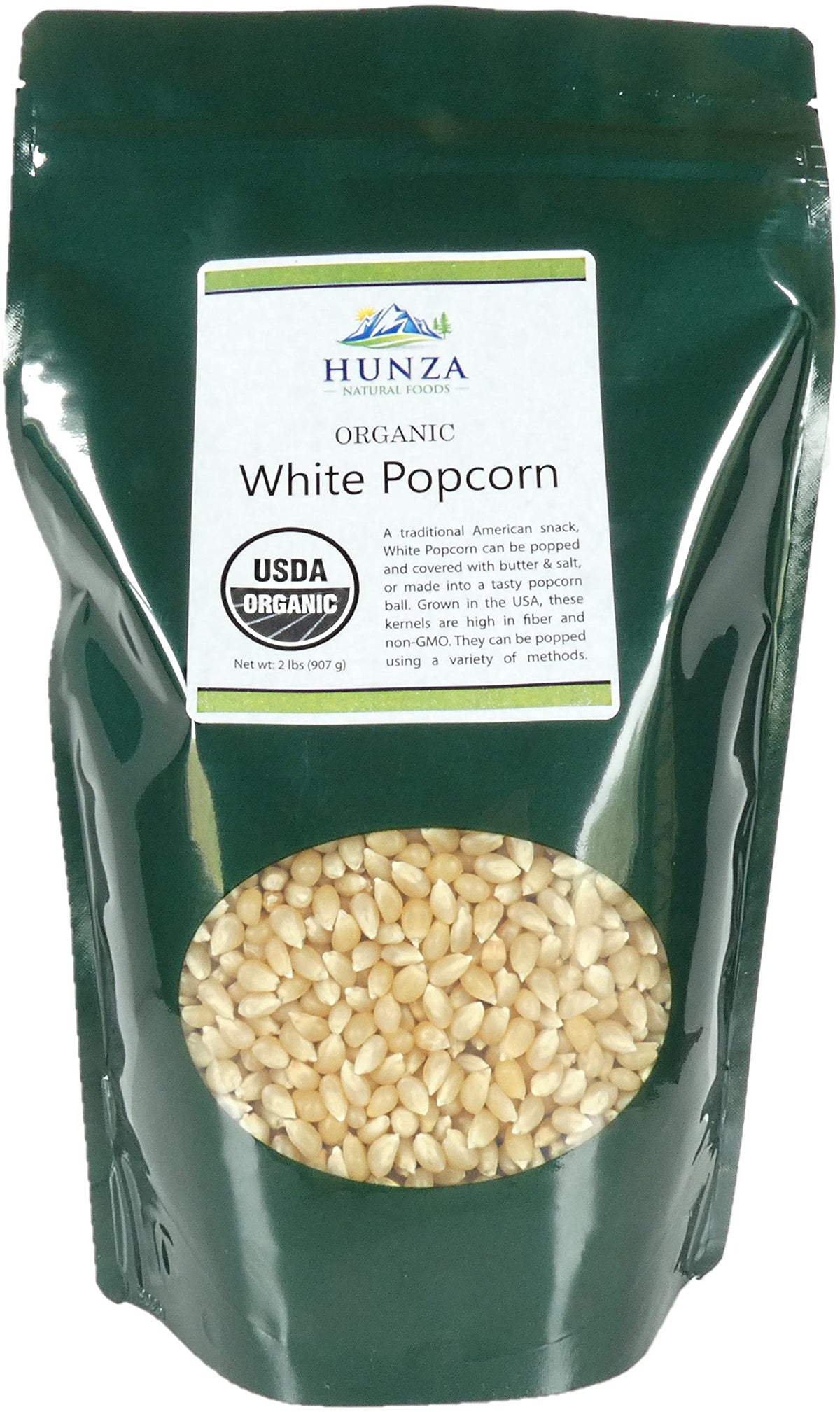 Hunza White Popcorn kernels in a bowl, ideal for cozy movie nights.