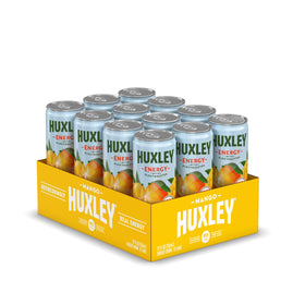 Huxley Mango Energy Drink pour shot shows refreshing hydration on demand