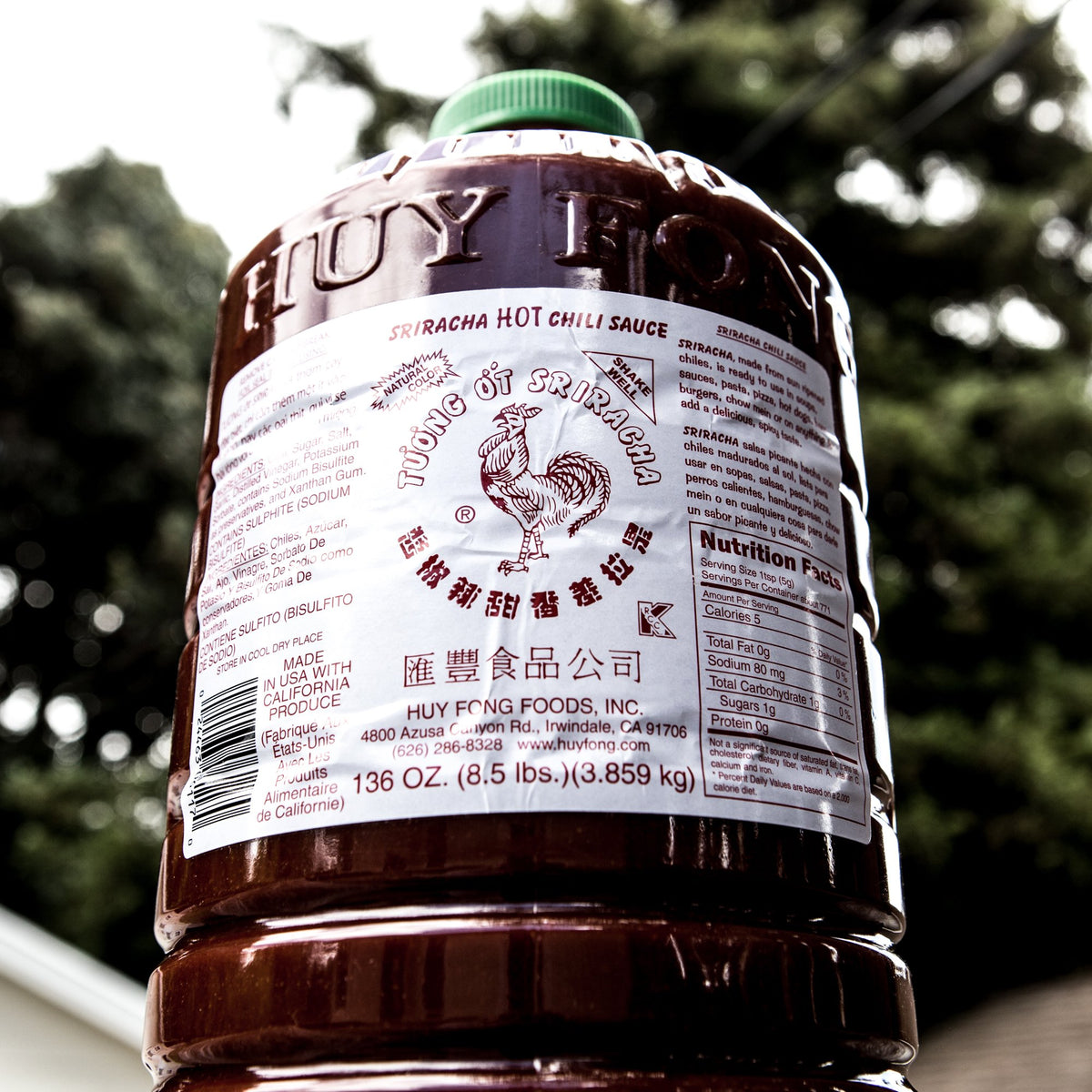 Huy Fong Sriracha dish topped for a spicy finish
