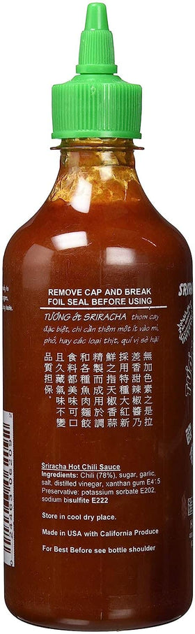 Huy Fong Sriracha 2-pack image, ready to upgrade pan sauces, pizzas, and burgers.