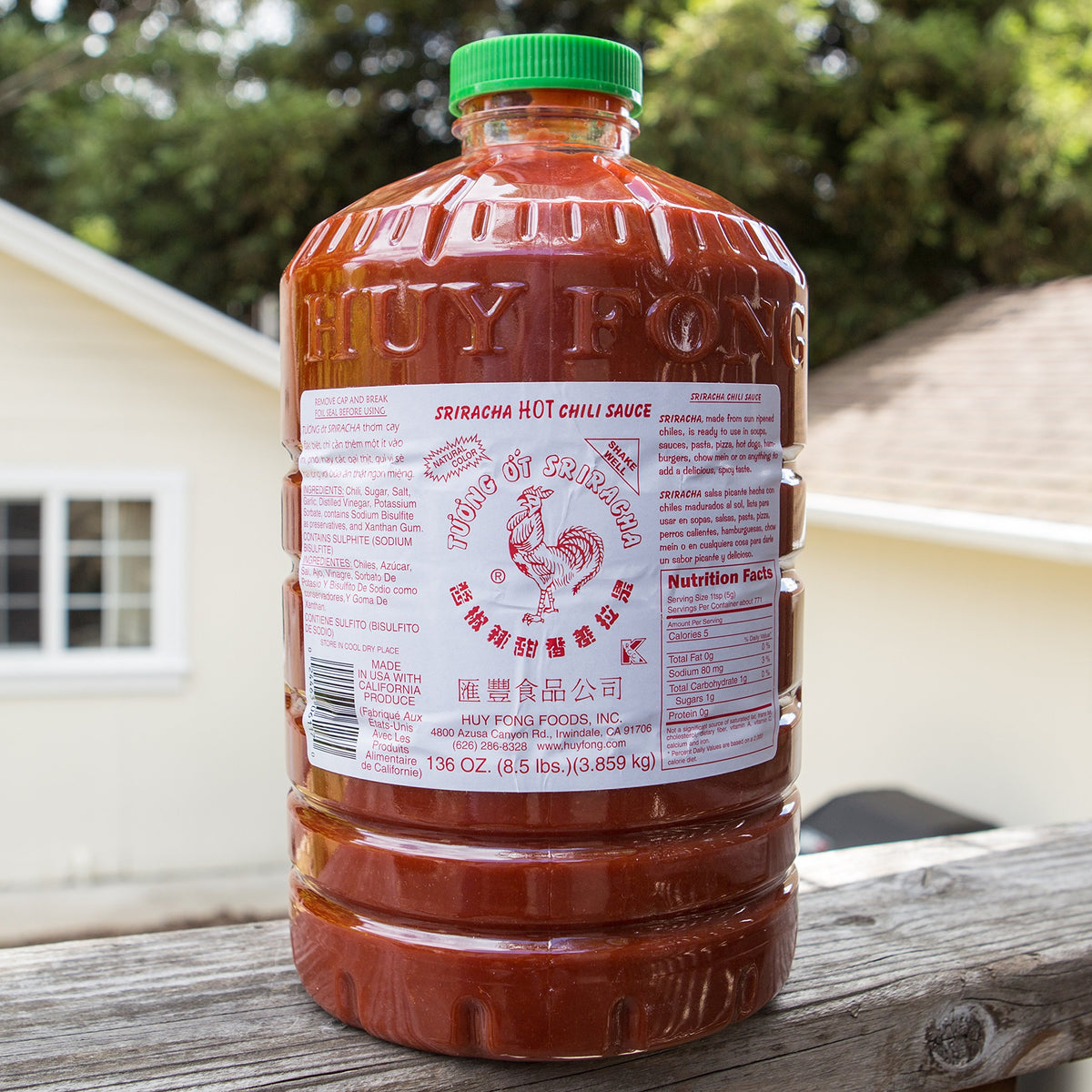 Huy Fong Sriracha red chili peppers image highlighting fresh ingredients