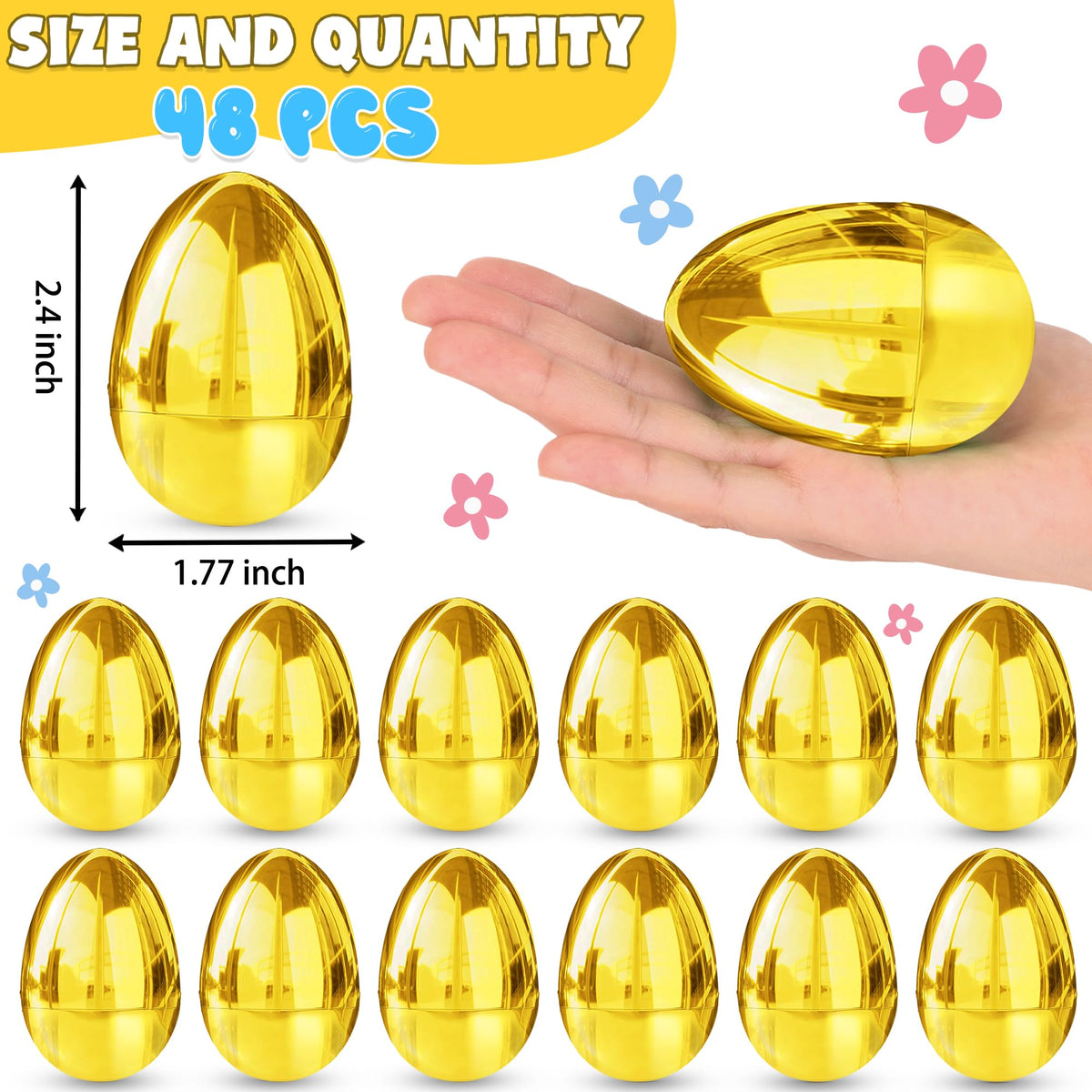 Huyamap attach hinge design Easter egg keeps halves together