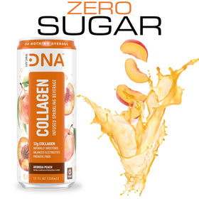 HYDRADNA Georgia Peach label closeup shows clean ingredients and natural flavor cues