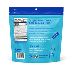 HYDRANT Hydrate convenient on-the-go packet for zero sugar hydration.