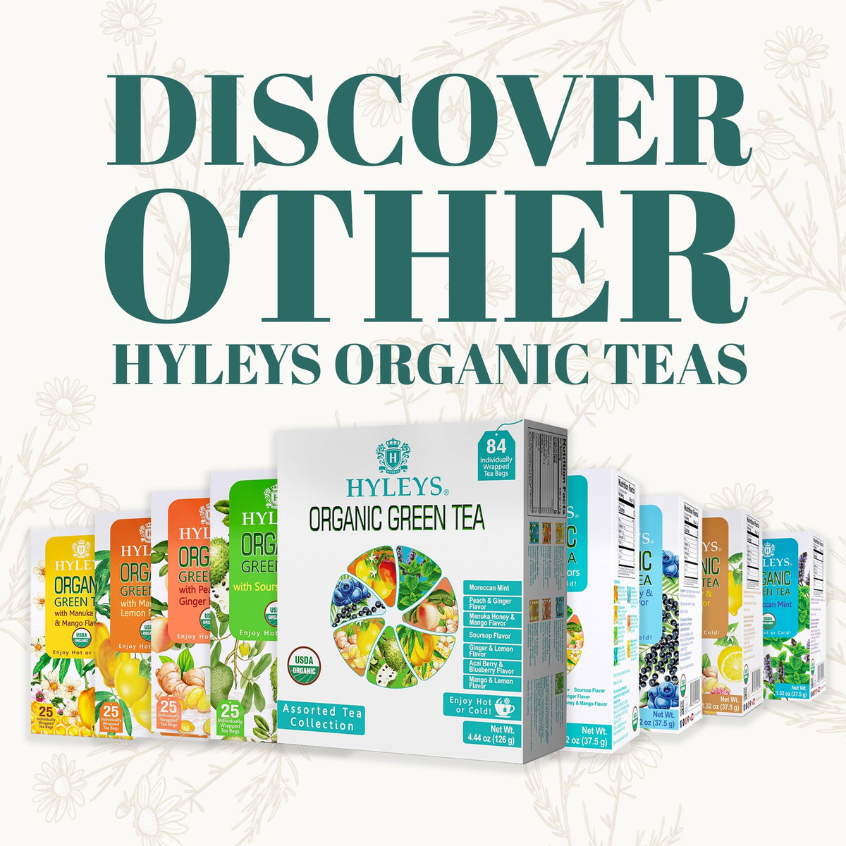 Brewing HYLEYS Chamomile tea releasing gentle floral aroma and steam.