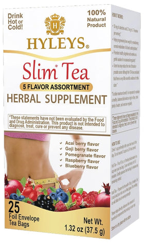 Hyleys Slim Tea 5 Flavor Assortment box for daily ritual and flavor exploration