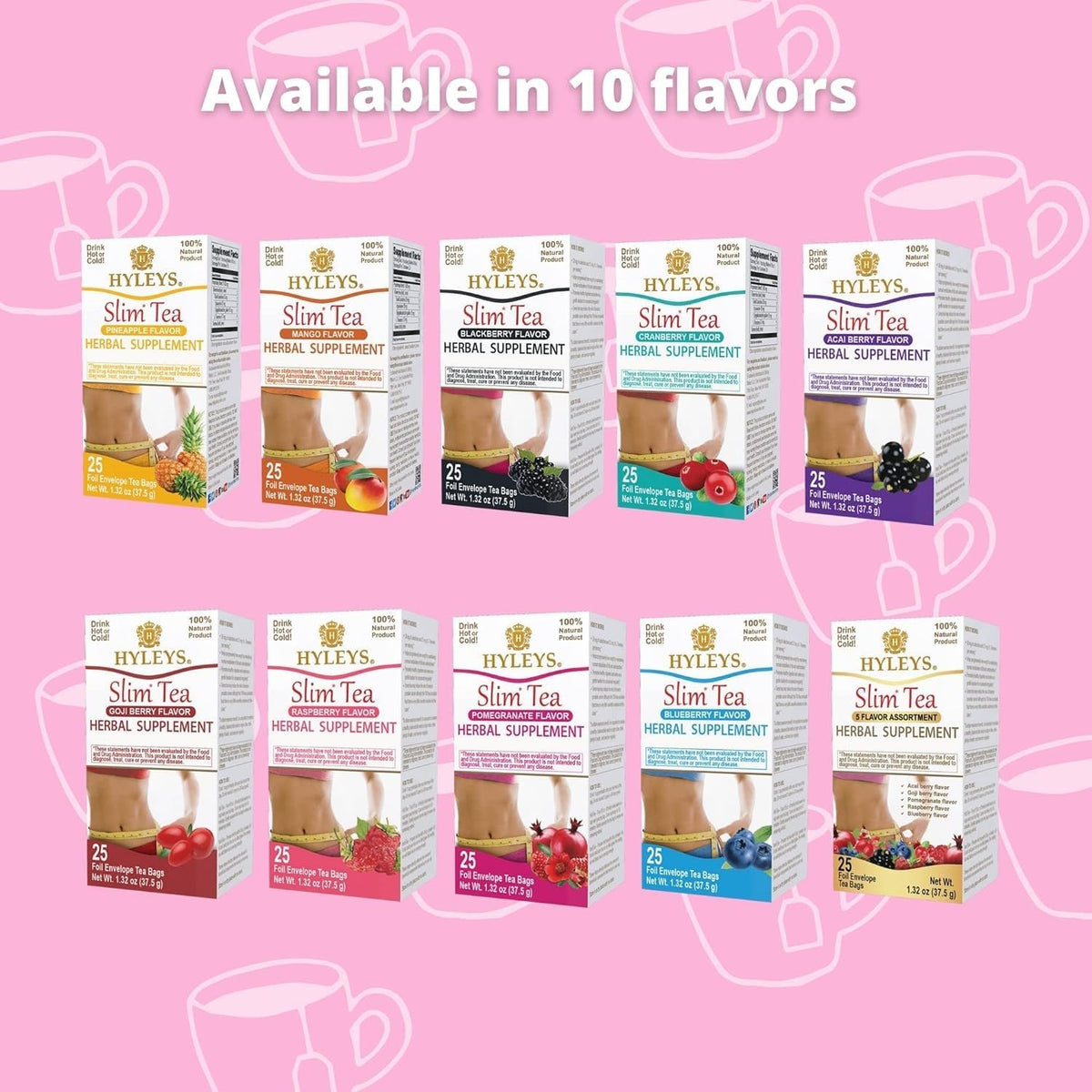 Hyleys Slim Tea senna leaf ingredient supports digestion-friendly routines