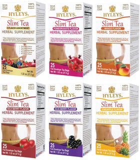 Hyleys Slim Tea Variety Pack six-flavor assortment for versatile tea moments