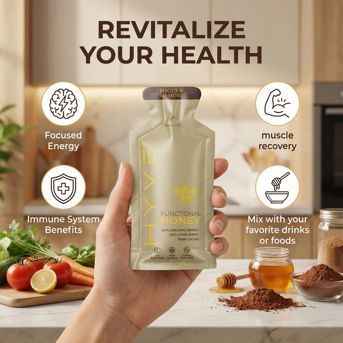HYVE Mind Functional Honey spoon-dispense for easy dosing