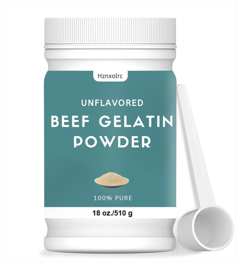 Hznxolrc 18oz beef gelatin powder bottle for smooth sauces and stable gels.