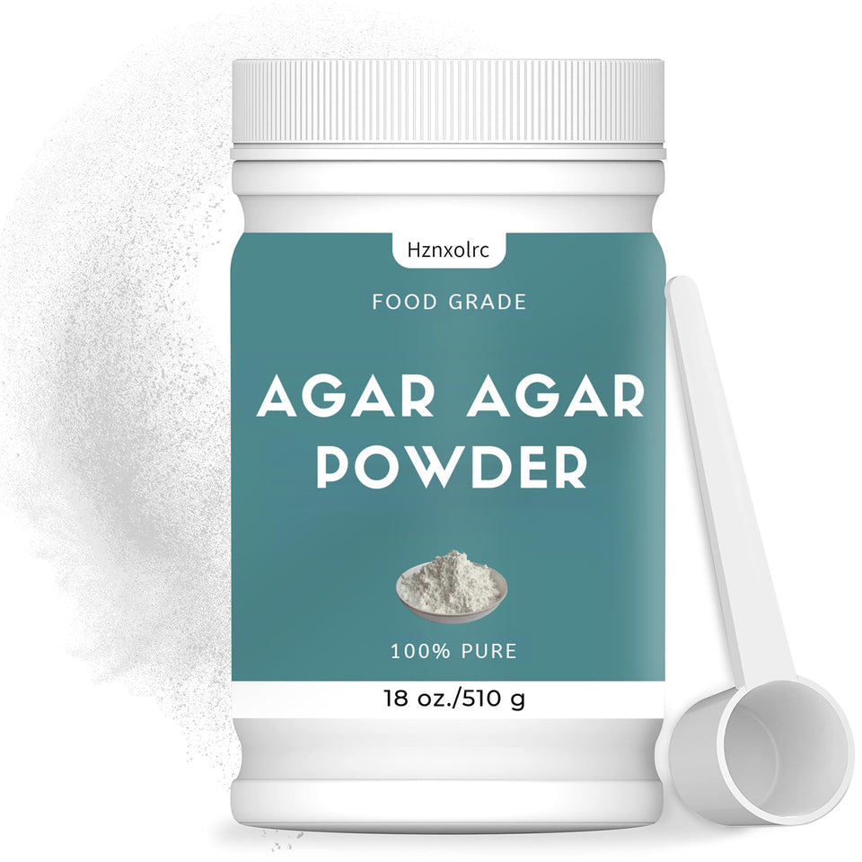 Hznxolrc agar-agar powder pack shows pure gelling ingredient for versatile cooking.