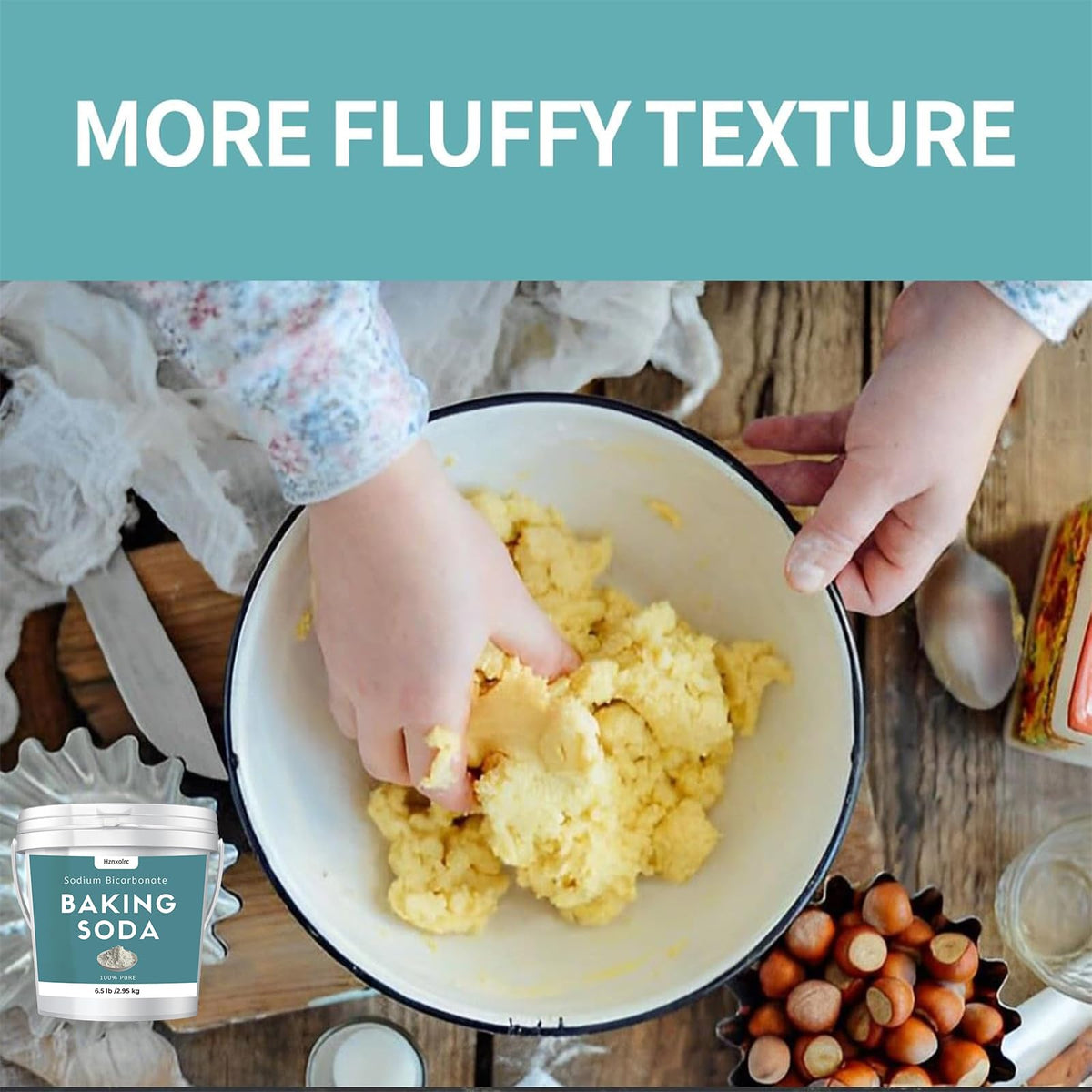 Hznxolrc sodium bicarbonate bread dough texture booster for fluffier loaves