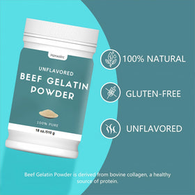 Hznxolrc unflavored gelatin powder dissolves quickly in hot liquid.