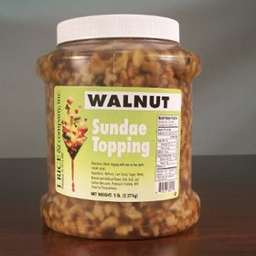 I Rice And Company Wet Walnut Topping drizzled over ice cream for a walnut finish