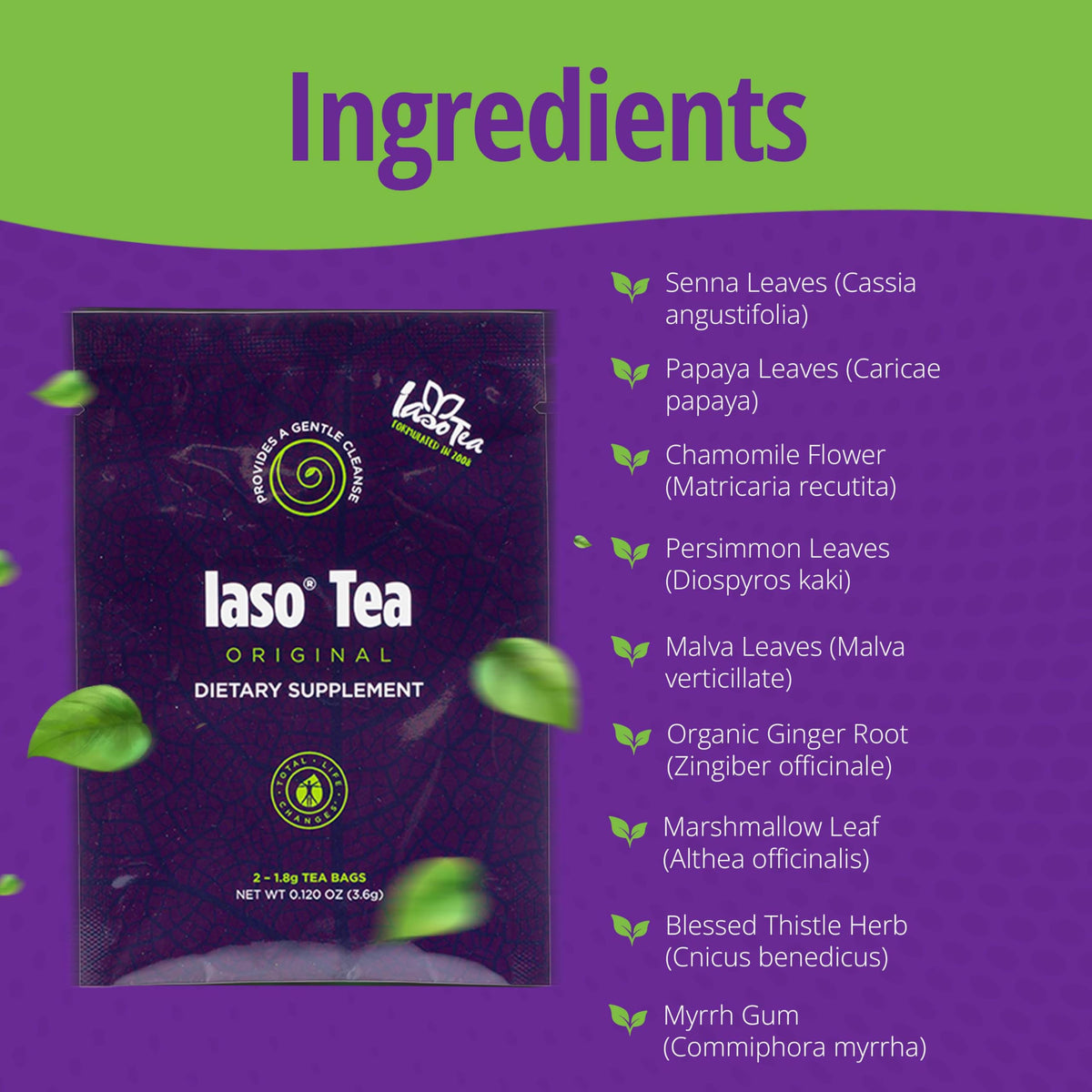 Prepared glass with IASO Iaso Brewed Tea Original for a refreshing moment