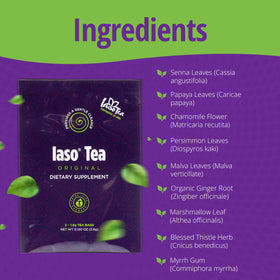 Prepared glass with IASO Iaso Brewed Tea Original for a refreshing moment