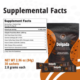 IASO Delgada coffee powder close-up highlighting bold, spray-dried brew.