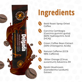 IASO Delgada Garcinia Cambogia and Advantra Z on packaging for a premium mix.