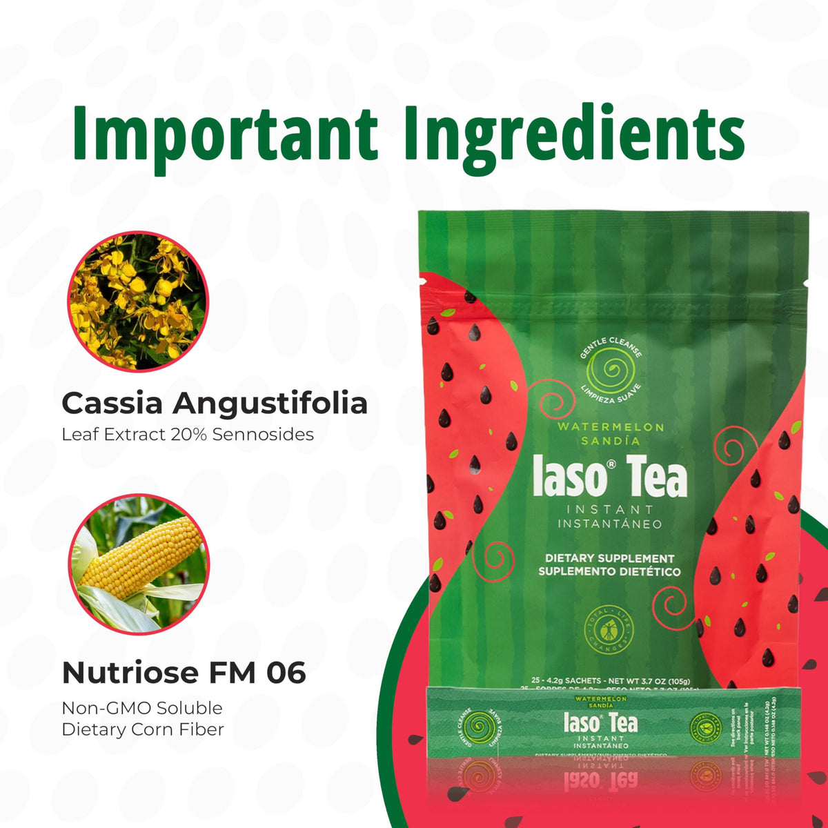 IASO Watermelon Tea in glass demonstrates ready-to-drink preparation