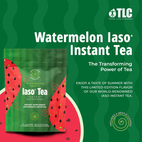 IASO Watermelon Tea sachet in cup for quick refreshing drink