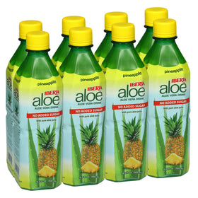 IBERIA Aloe Vera Drink with Pulp Pineapple bottle, refreshing no sugar option for on-the-go.