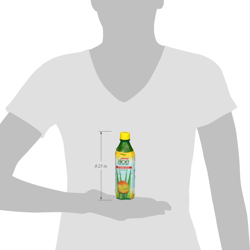 Iberia Aloe Vera Drink with Pulp Mango pack eight demonstrates convenient, cold-ready refreshment for gatherings.