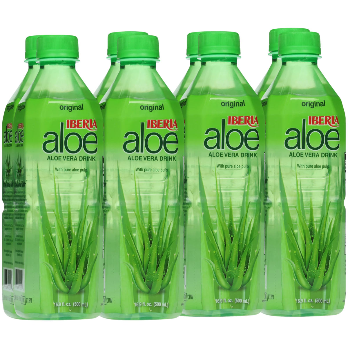 Iberia Aloe Vera Juice with Pure Pulp bottle for refreshing hydration on hot days.