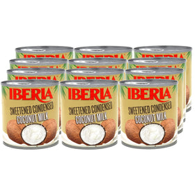 Iberia coconut condensed milk bottle showcasing a rich, dairy-free ingredient for coffee and desserts
