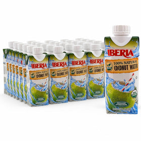 Iberia coconut water bottle front view for pure organic hydration