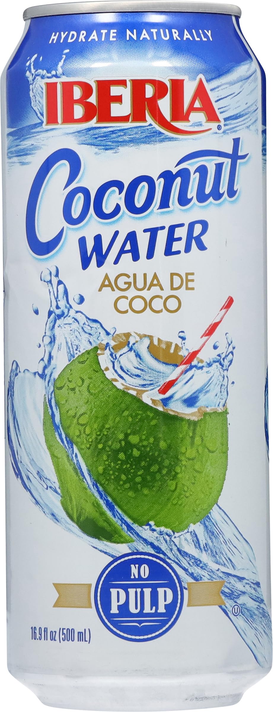 Iberia Coconut Water No Pulp bottle 16.91 oz, smooth hydration with natural electrolytes