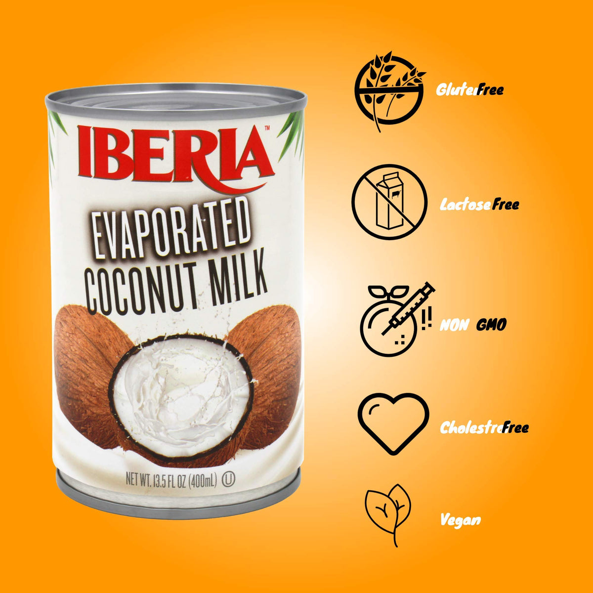 Iberia Evaporated Coconut Milk pour adds creamy texture to coffee or cereals.