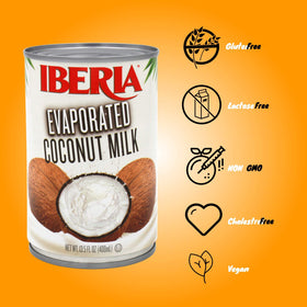 Iberia Evaporated Coconut Milk pour adds creamy texture to coffee or cereals.