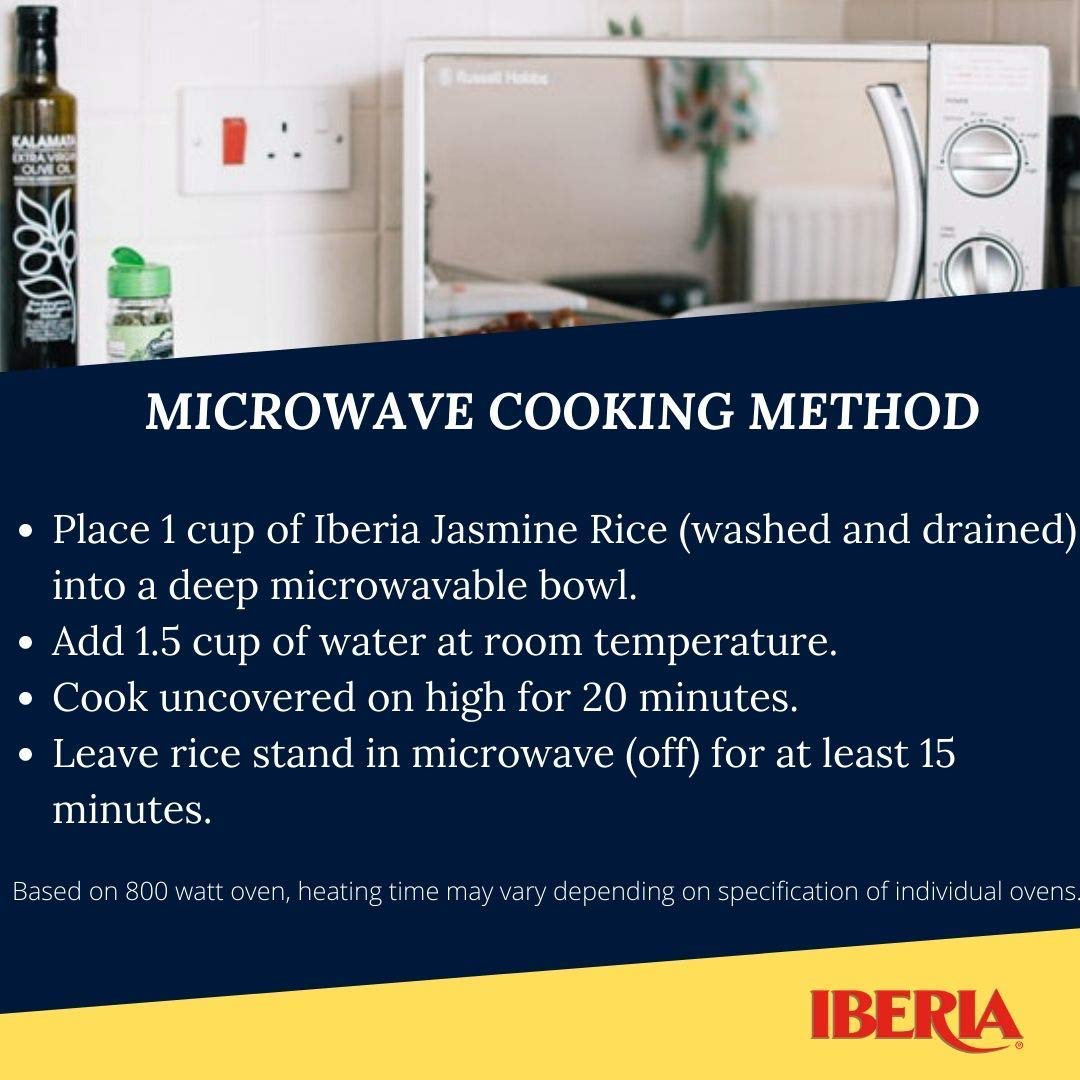 Iberia Jasmine rice served fluffy with vegetables, a refined side dish.