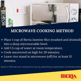 Iberia Jasmine rice served fluffy with vegetables, a refined side dish.