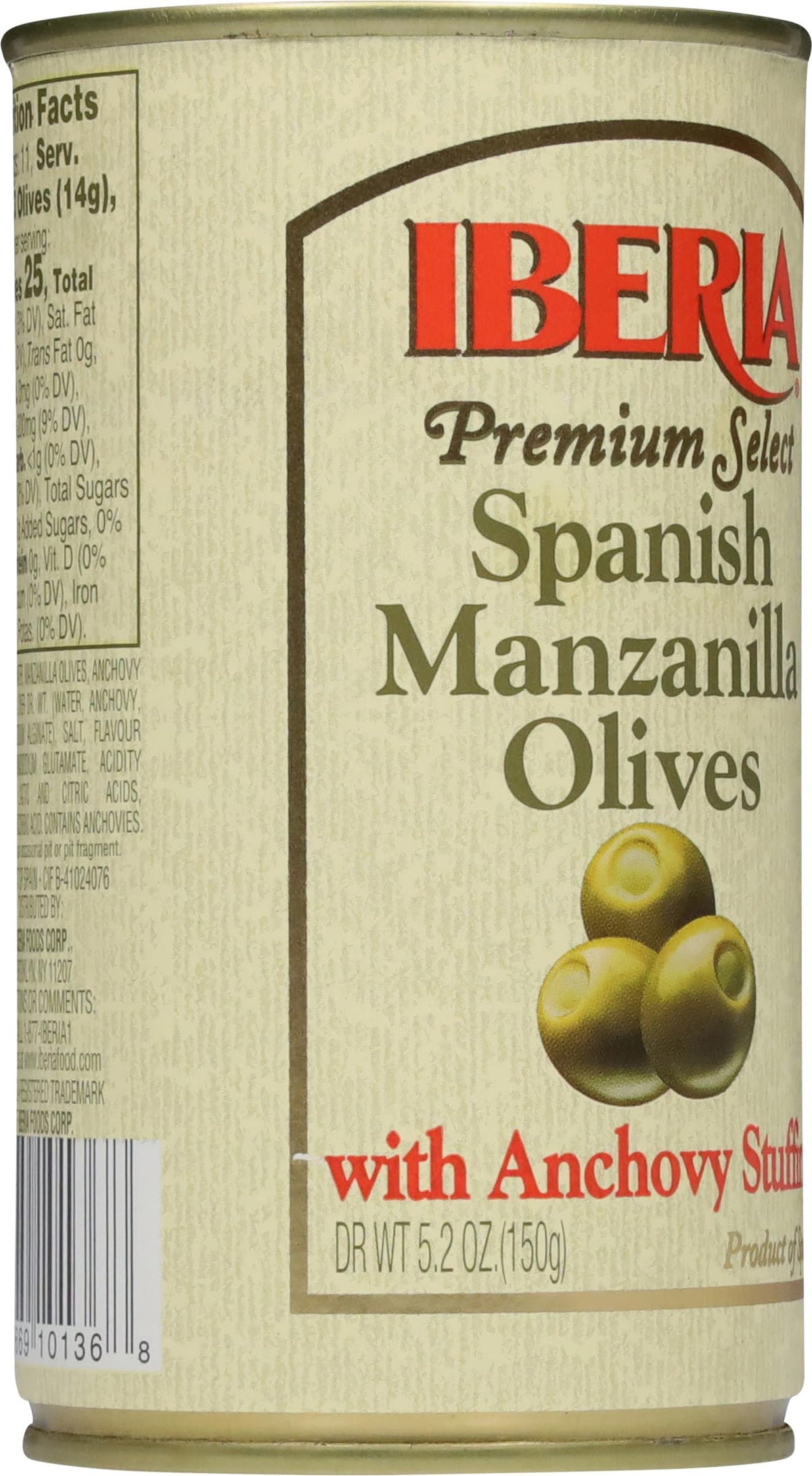 Iberia anchovy-stuffed olives displayed on a board, perfect for antipasti.
