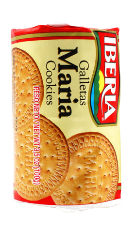 Iberia Maria Cookies dunked in milk, perfect for dunking.