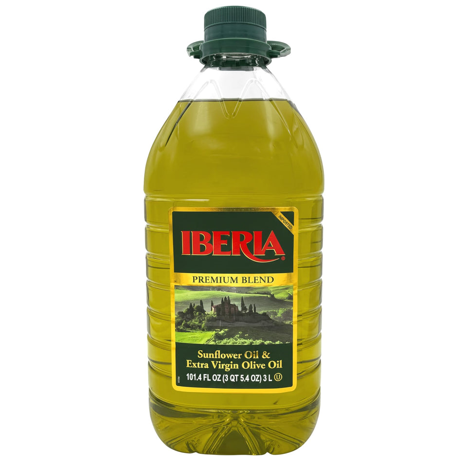 Iberia Sunflower & EVOO Blend bottle, ideal for high-heat cooking