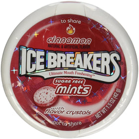 Ice Breakers Cinnamon Tins carrying case for on-the-go breath refresh