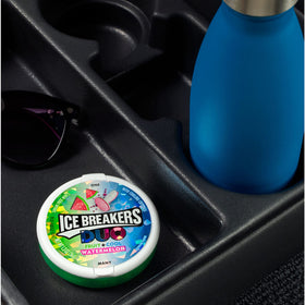 Ice Breakers Duo Watermelon tins travel-friendly and easy to carry.