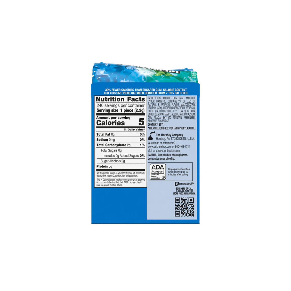 Cube bottle held in hand for on-the-go minty boost with Ice Breakers Flavor Shifters