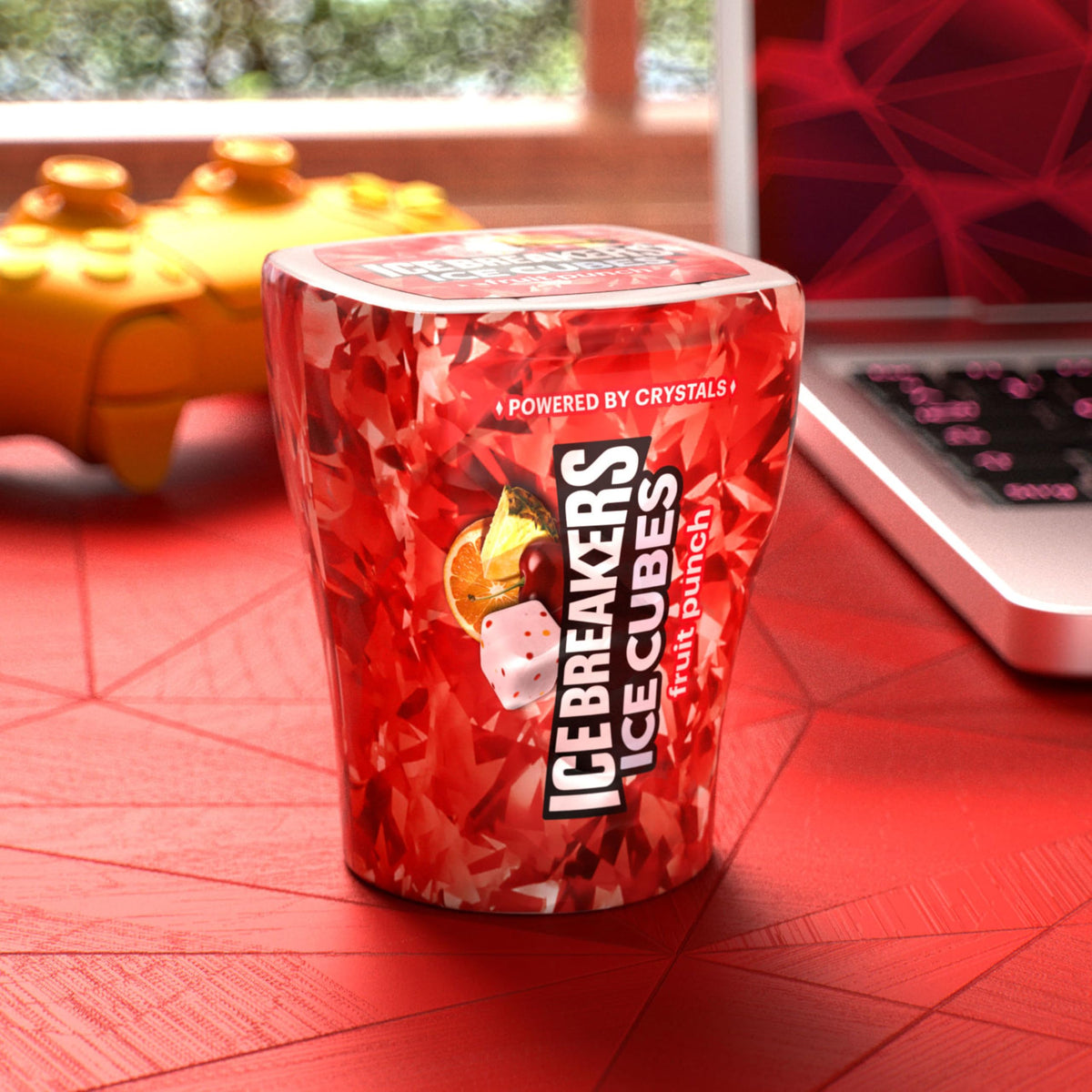 Ice Breakers Ice Cubes bottle in a bag for travel