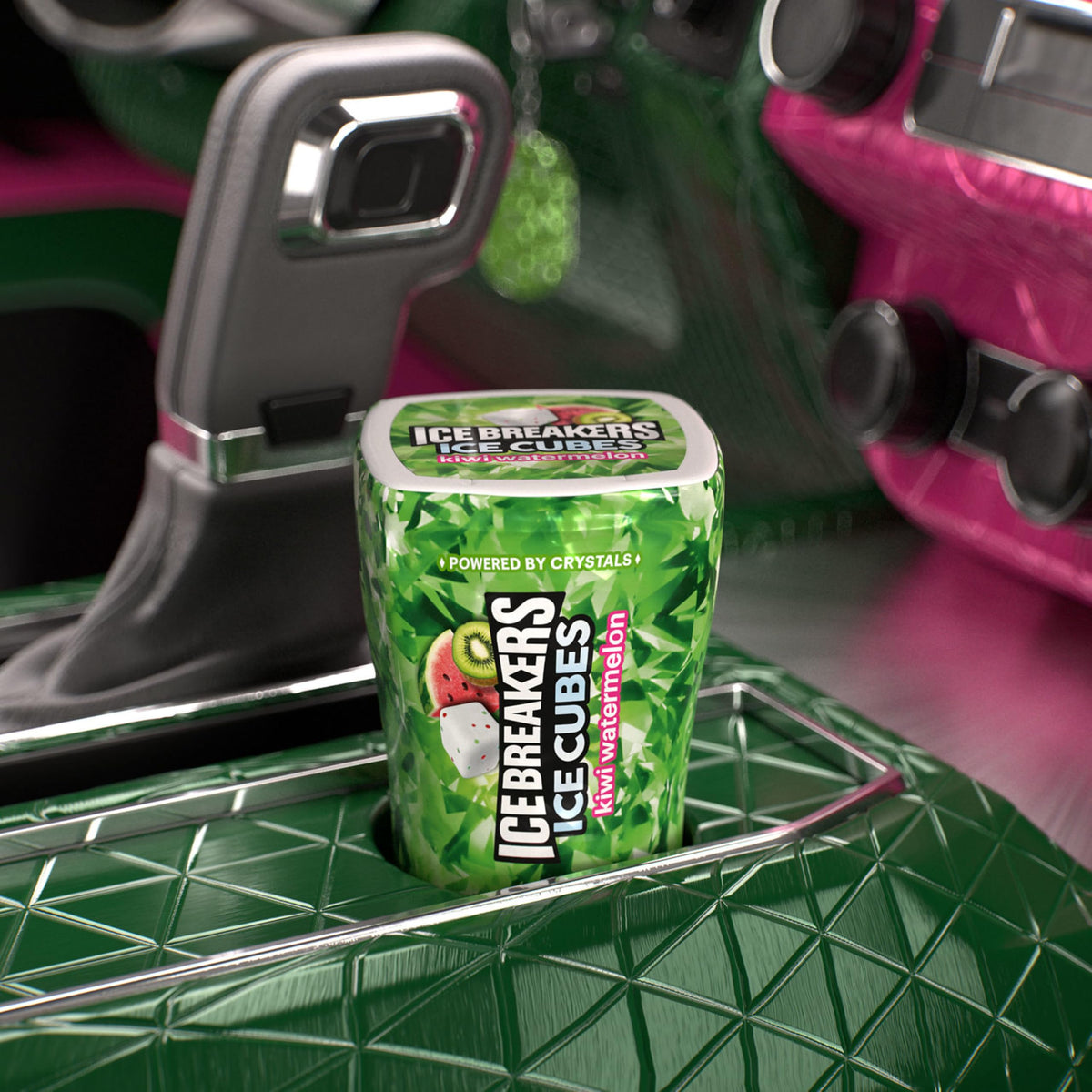 Ice Breakers Ice Cubes kiwi watermelon bottle tray for sharing at events