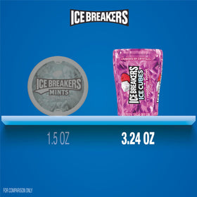 Ice Breakers Raspberry Sorbet Ice Cubes close-up of cube pieces